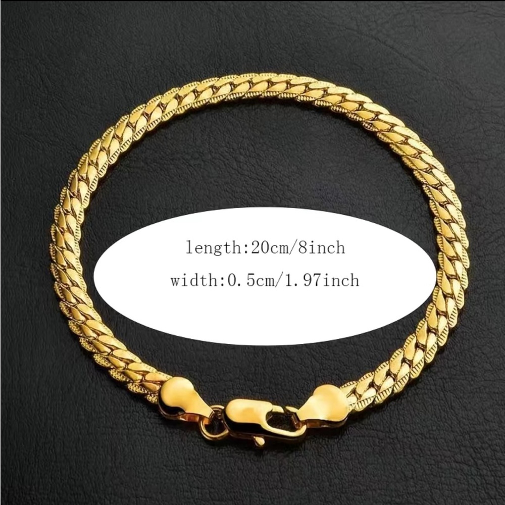 New 18K Gold Plated Snake Bracelet - Picture 3 of 7